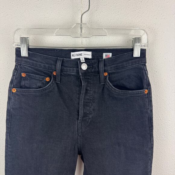 Re/Done High Rise Ankle Crop Jeans - Picture 3 of 8